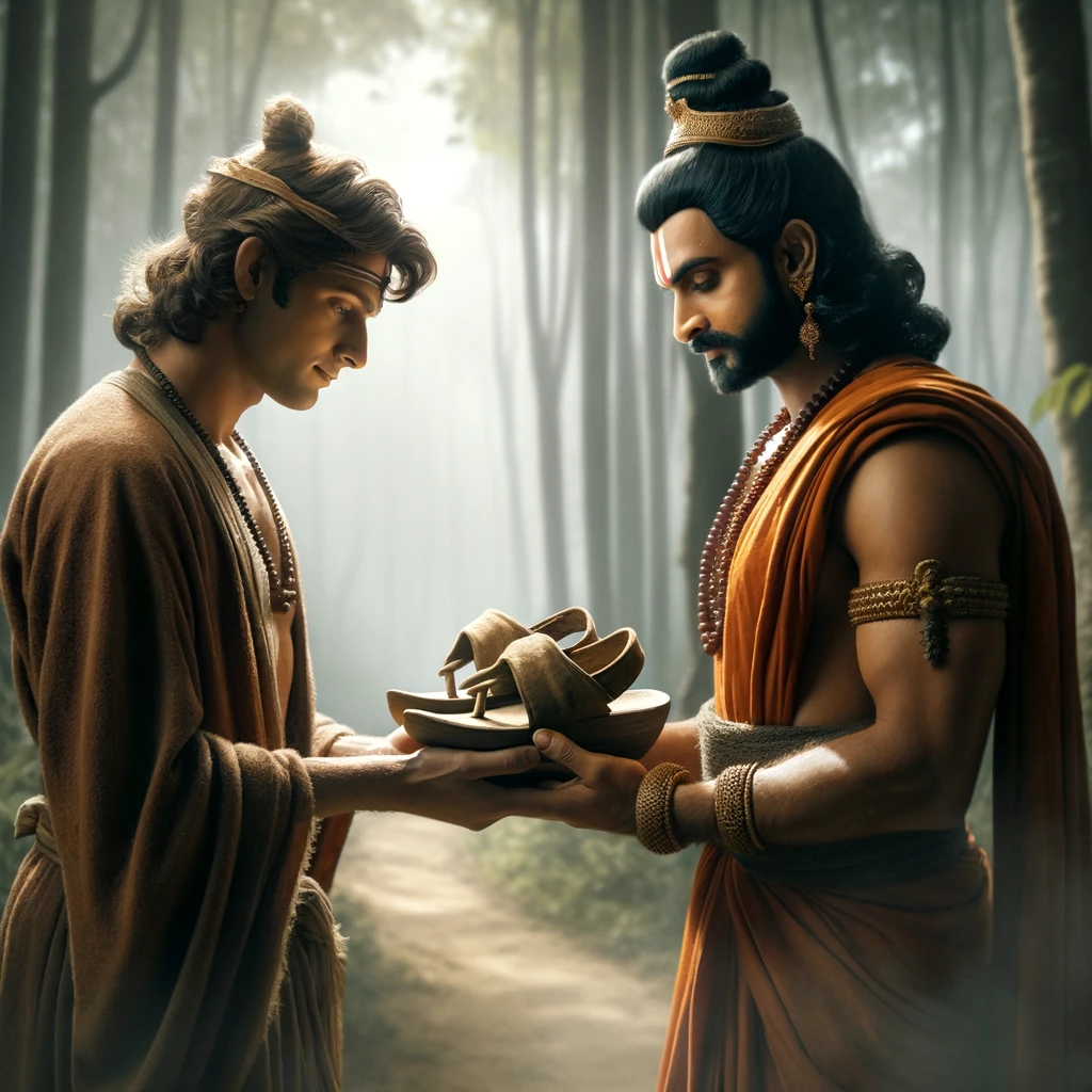 Bharata Receives Rama’s Sandals